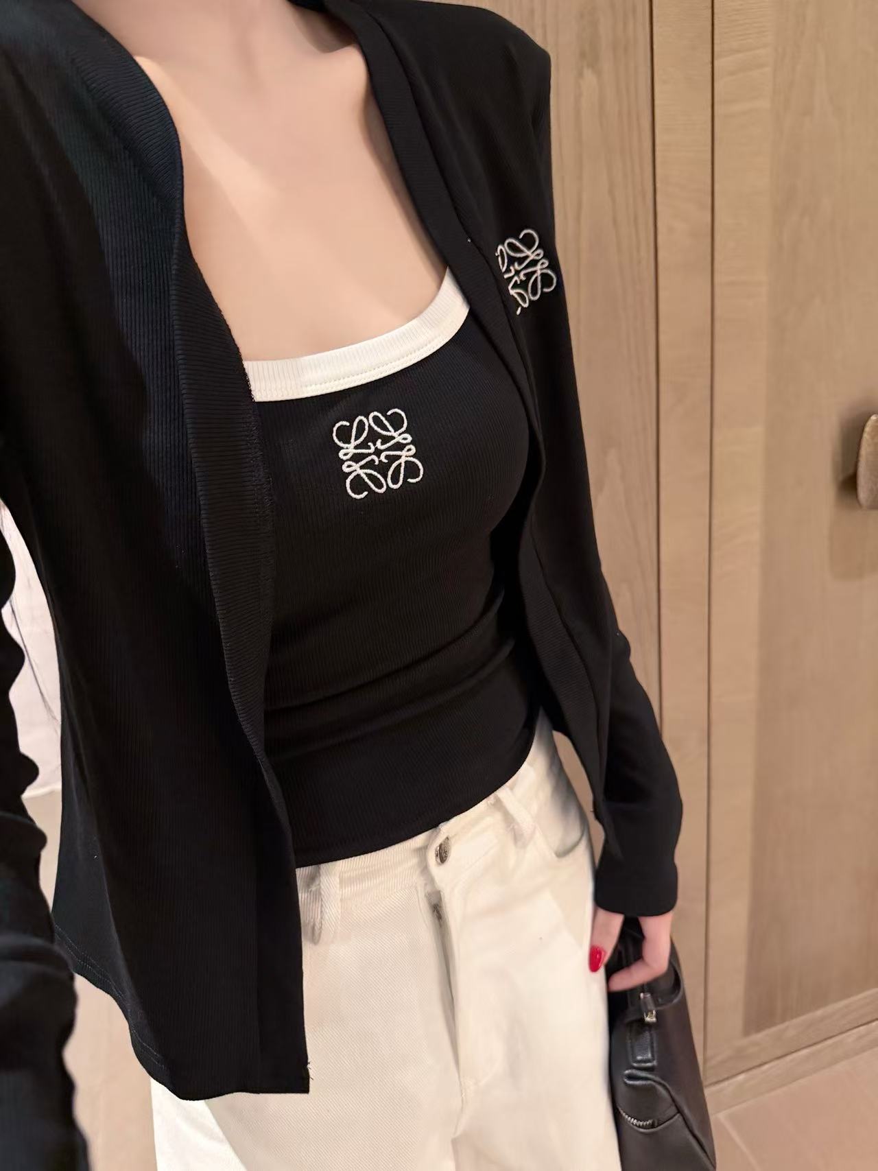 L0WEW キャミソール + カーディガン ツーピースセット【50％割引+送料無料】