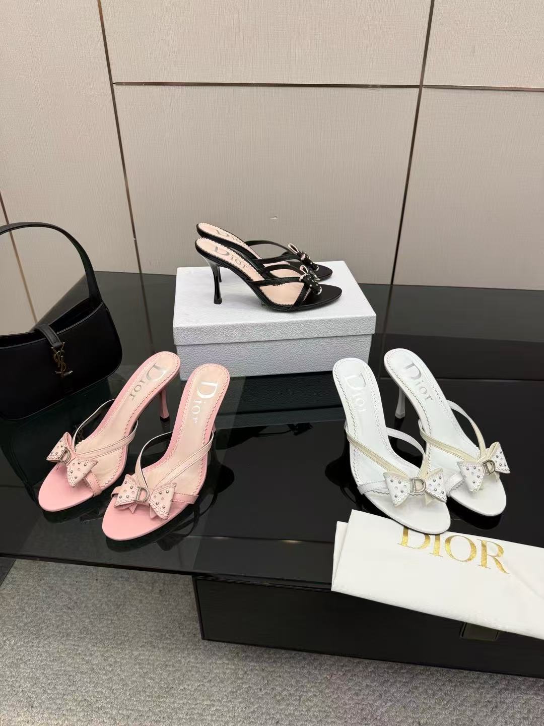 DIOR 高品質ボウタイ ラムスキン ハイヒール【50％割引+送料無料】