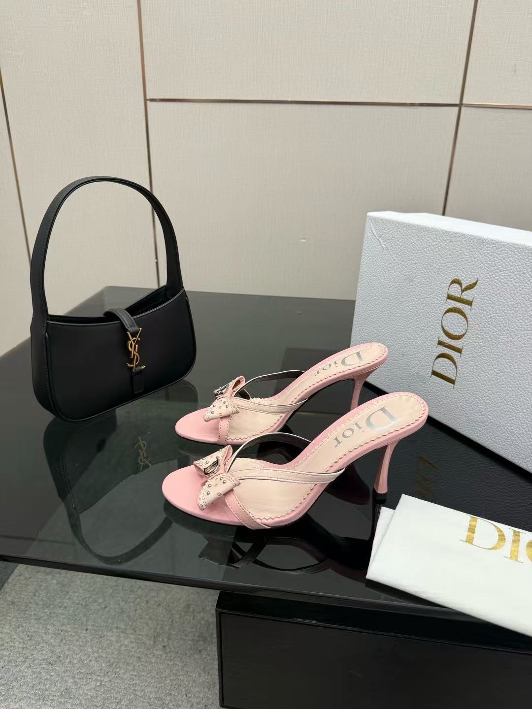 DIOR 高品質ボウタイ ラムスキン ハイヒール【50％割引+送料無料】