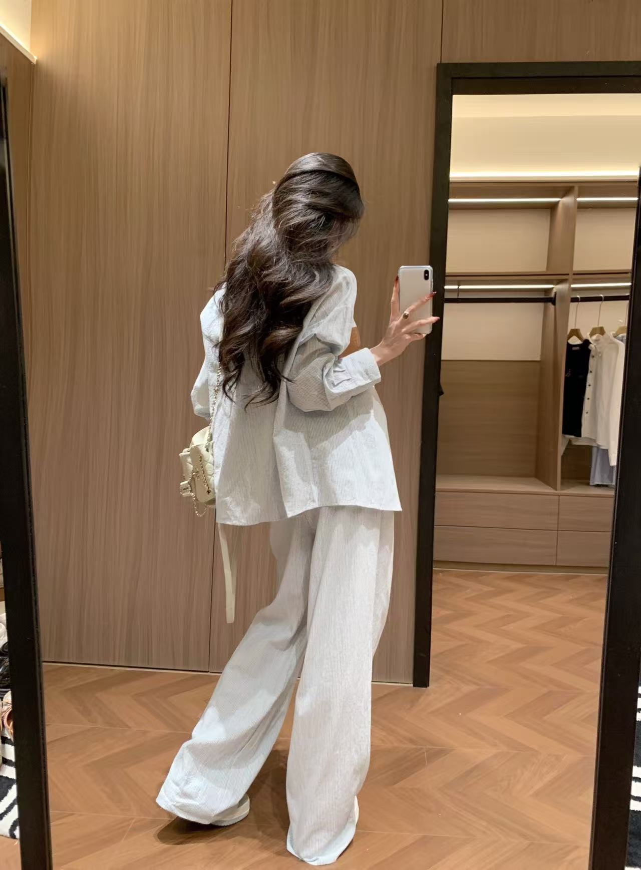 L0WEW レザーポケットシャツ＆パンツ ツーピースセット【50％割引+送料無料】