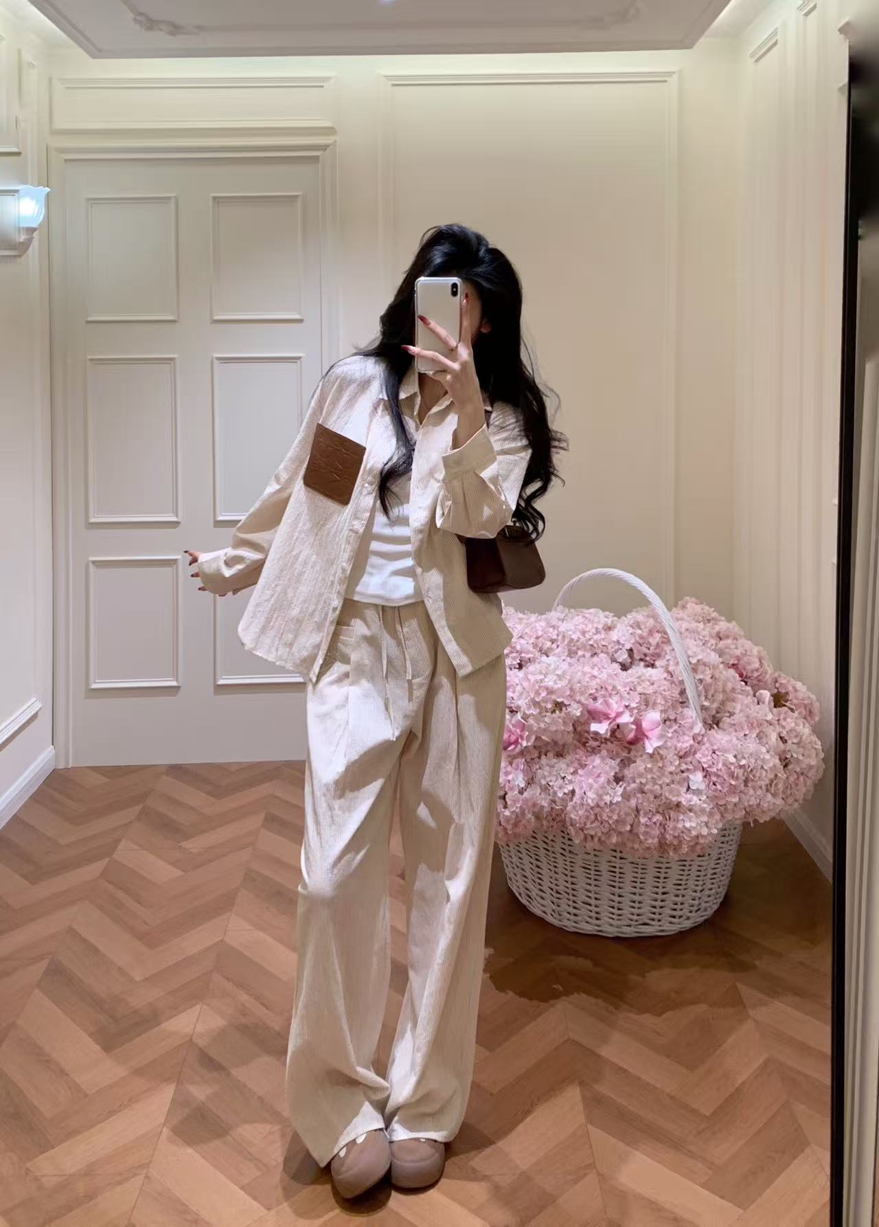 L0WEW レザーポケットシャツ＆パンツ ツーピースセット【50％割引+送料無料】