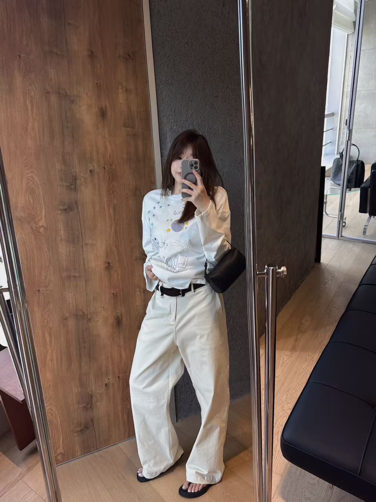 CHANE1 刺繍ダブルCレターTシャツ【50％割引+送料無料】