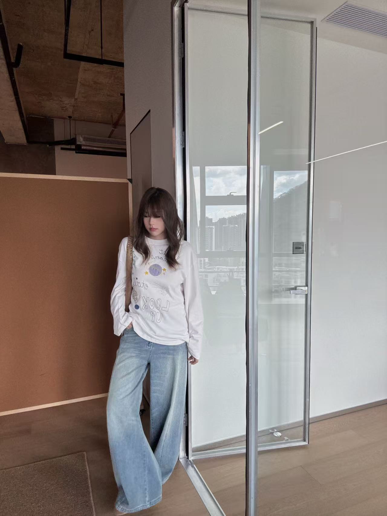 CHANE1 刺繍ダブルCレターTシャツ【50％割引+送料無料】