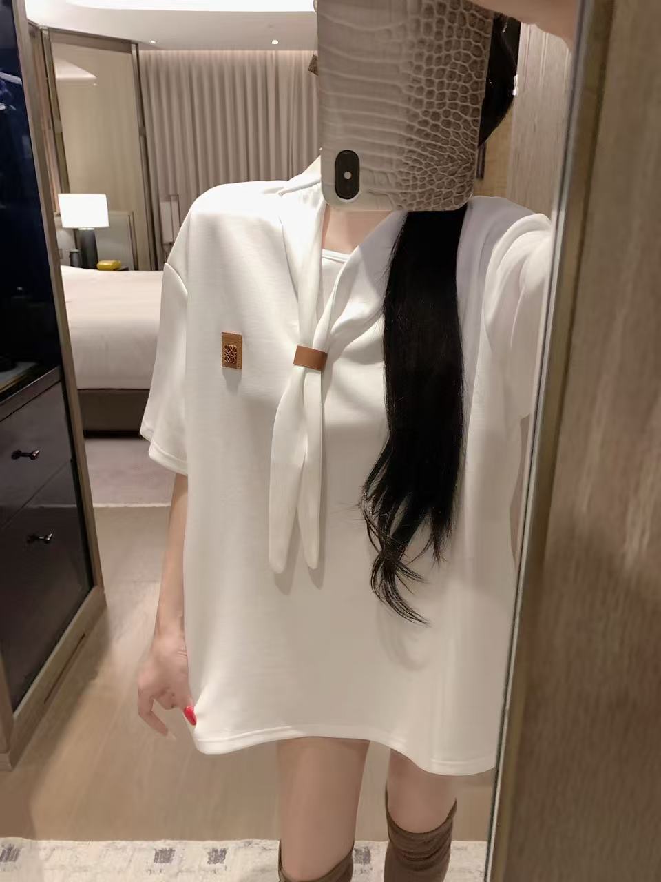 L0WEWレースアップTシャツ【50％割引+送料無料】【50％割引+送料無料】