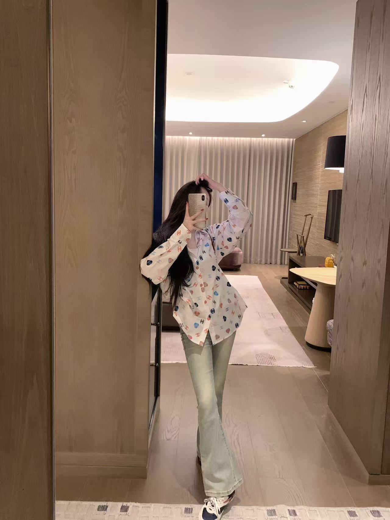 CHANE1 ダブルCハートシャツ【50％割引+送料無料】