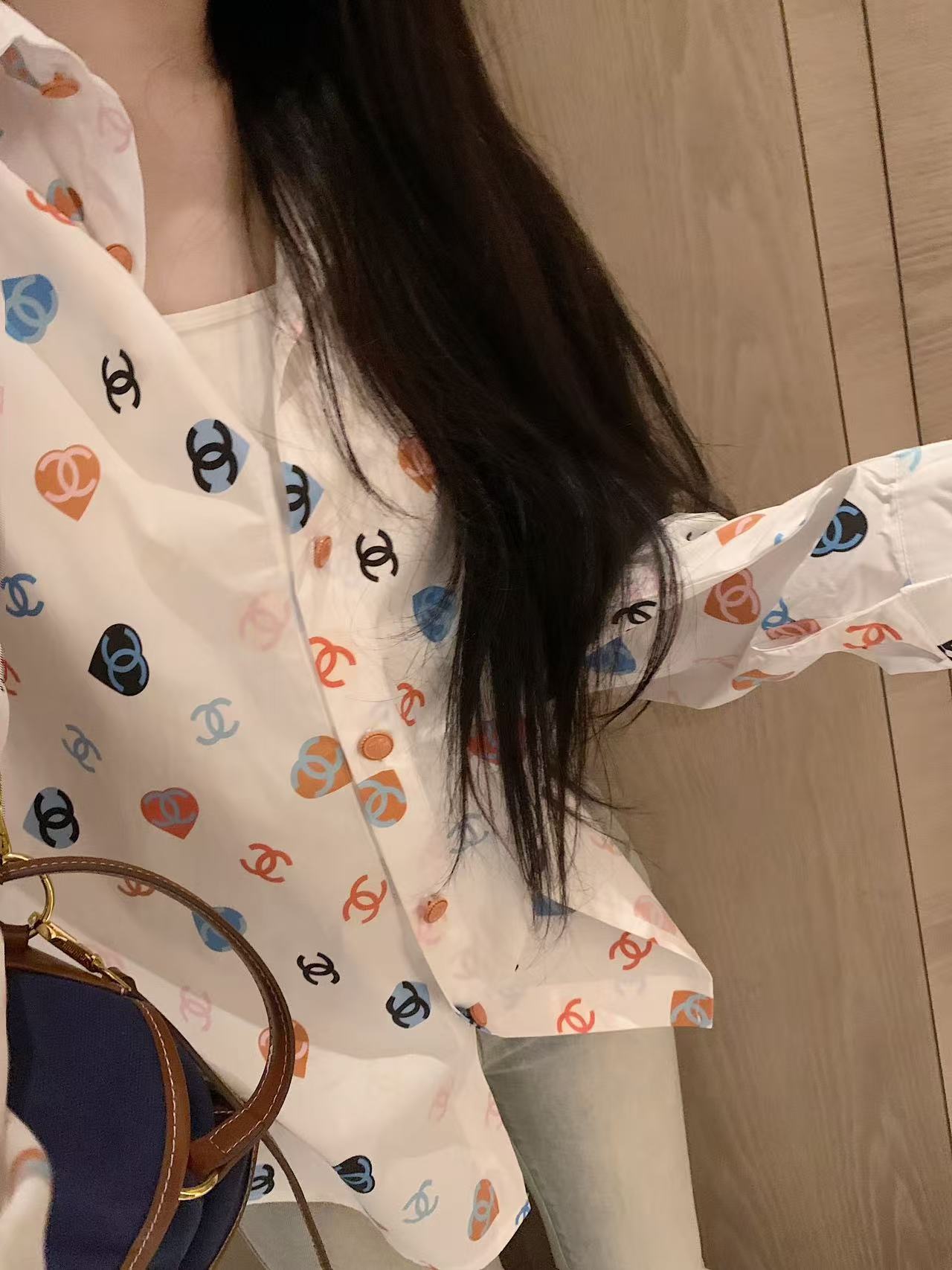 CHANE1 ダブルCハートシャツ【50％割引+送料無料】