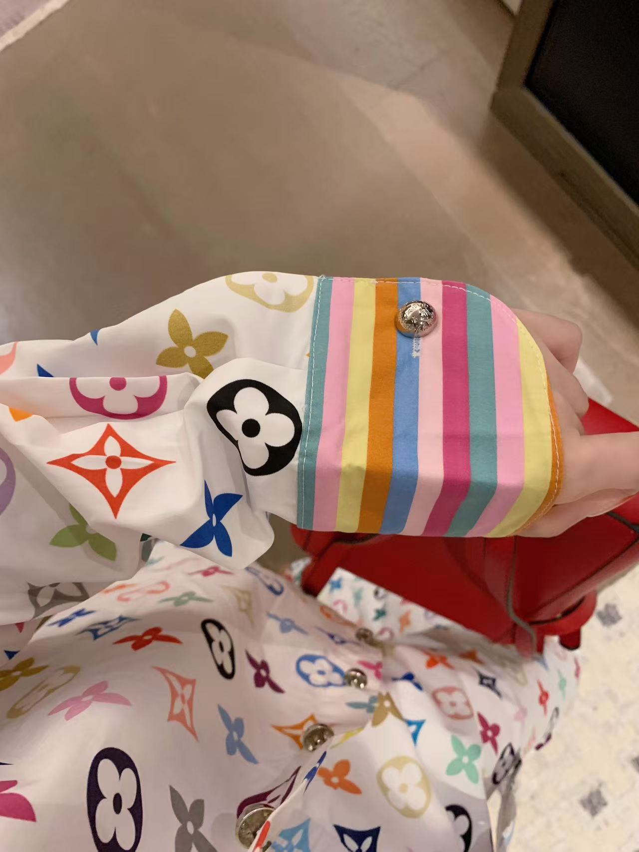 LVプリントシャツとパンツのツーピースセット【50％割引+送料無料】