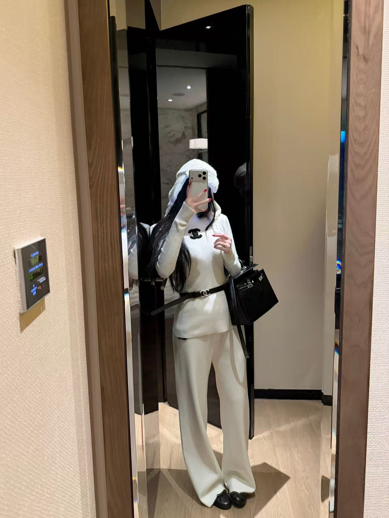 CHANE1 ダブルC セーター+パンツ ツーピースセット【50％割引+送料無料】