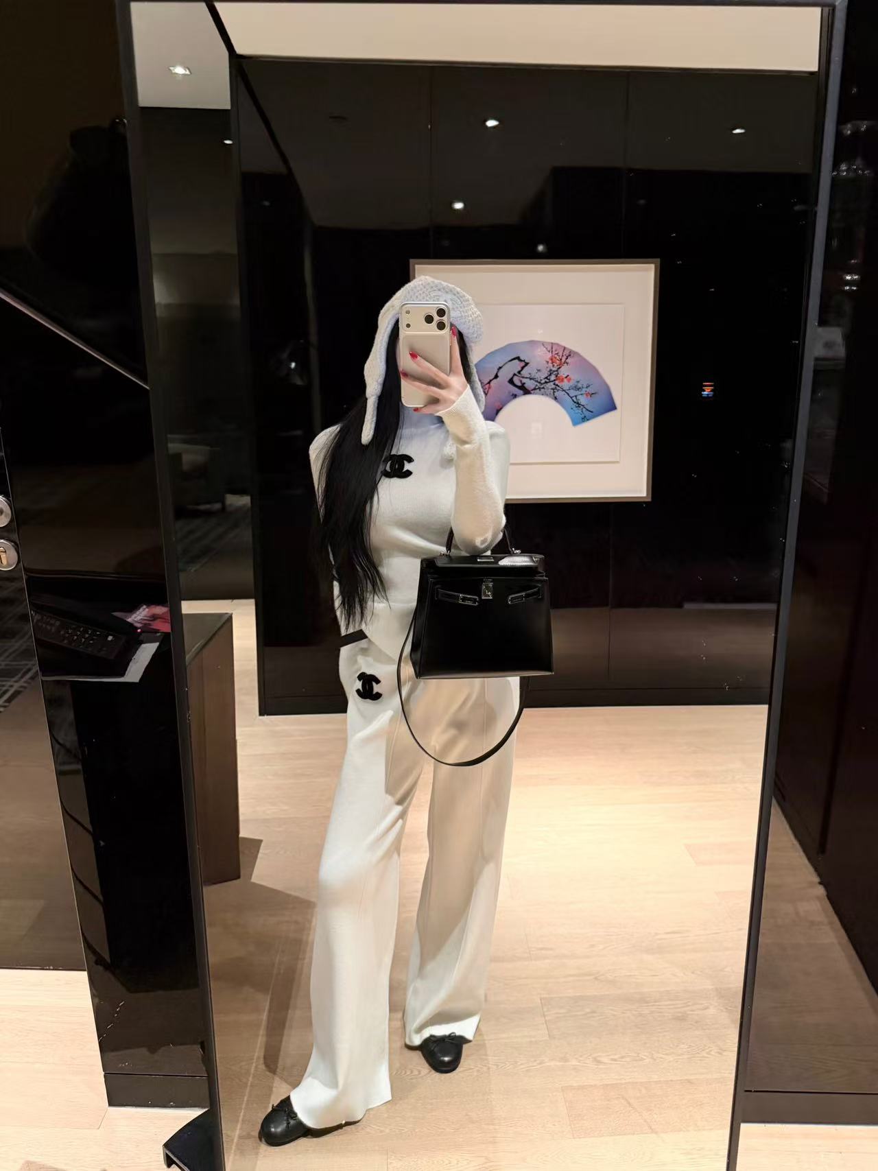 CHANE1 ダブルC セーター+パンツ ツーピースセット【50％割引+送料無料】