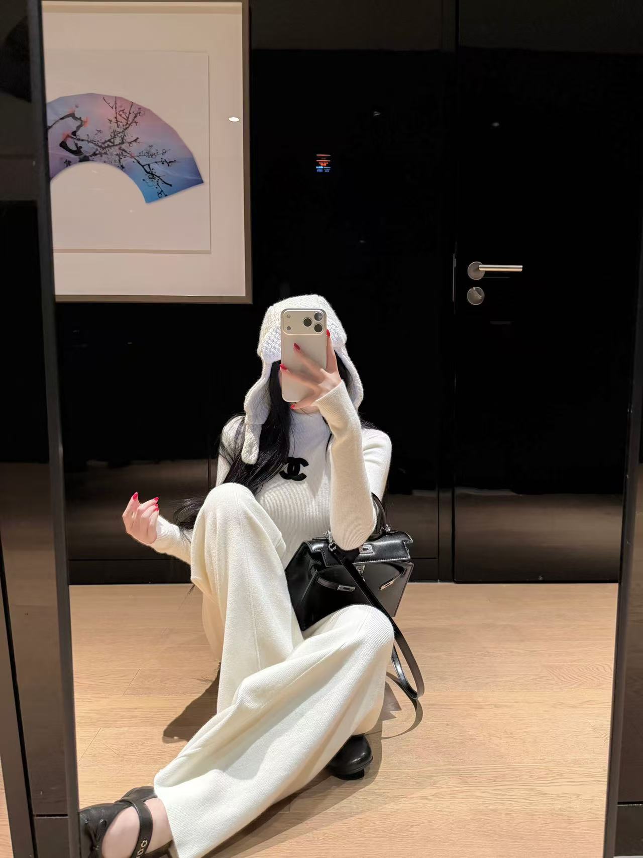 CHANE1 ダブルC セーター+パンツ ツーピースセット【50％割引+送料無料】