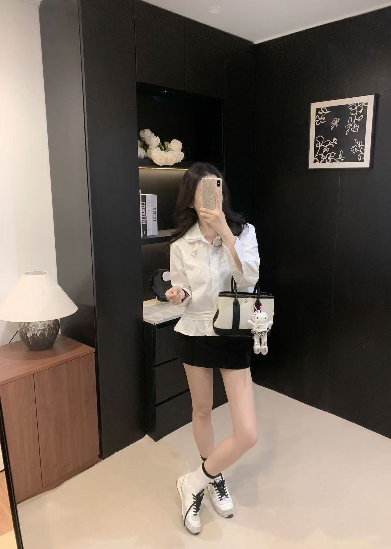 CHANE1 ダブルCハートカラーシャツ【50％割引+送料無料】