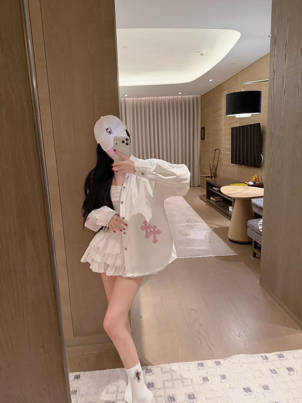 Chr0me Hearts 刺繍シャツとソックスのツーピースセット【50％割引+送料無料】