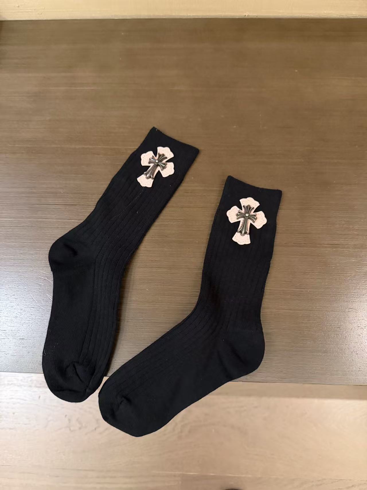 Chr0me Hearts 刺繍シャツとソックスのツーピースセット【50％割引+送料無料】