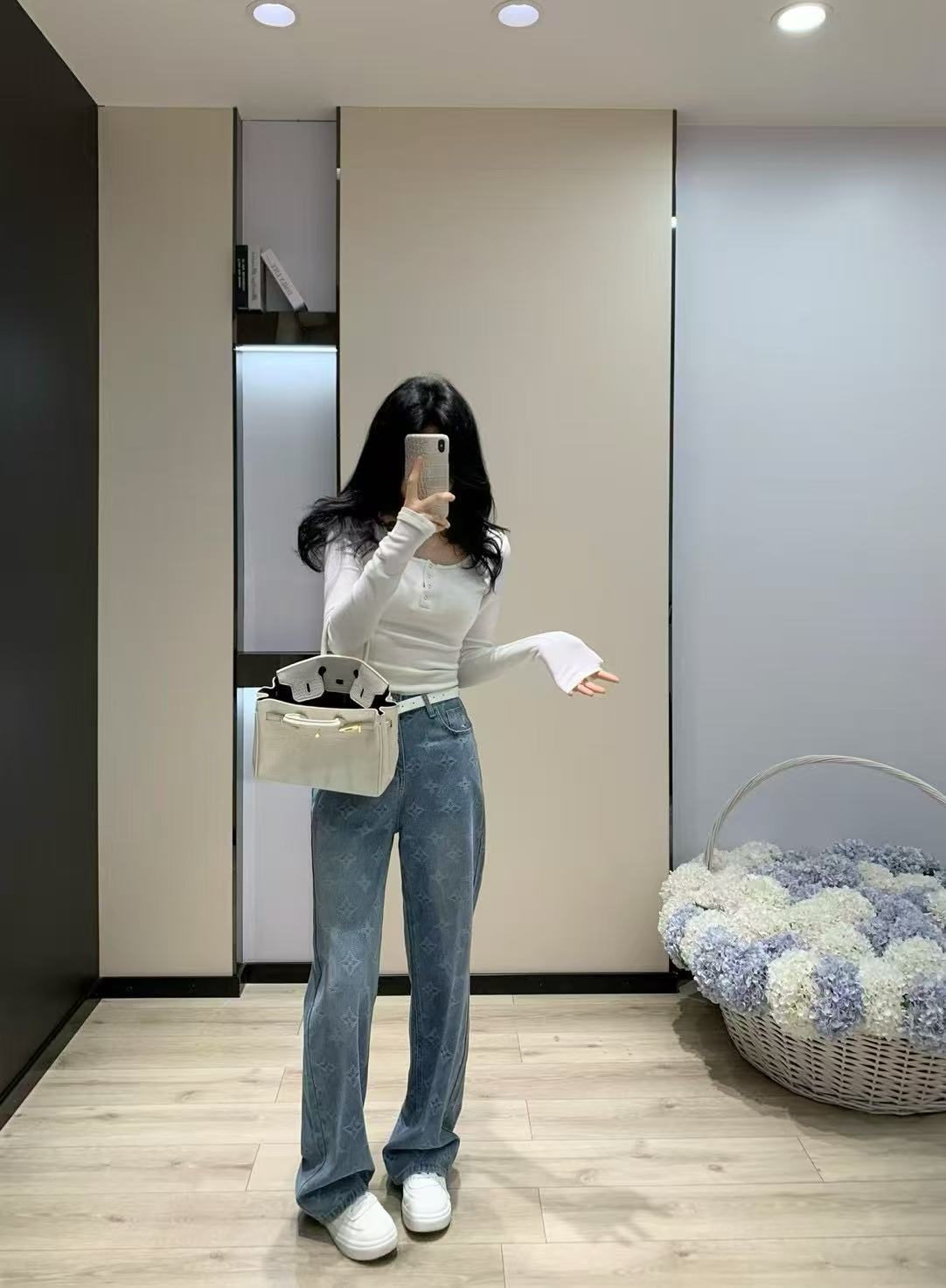 LVプリントジーンズ【50％割引+送料無料】