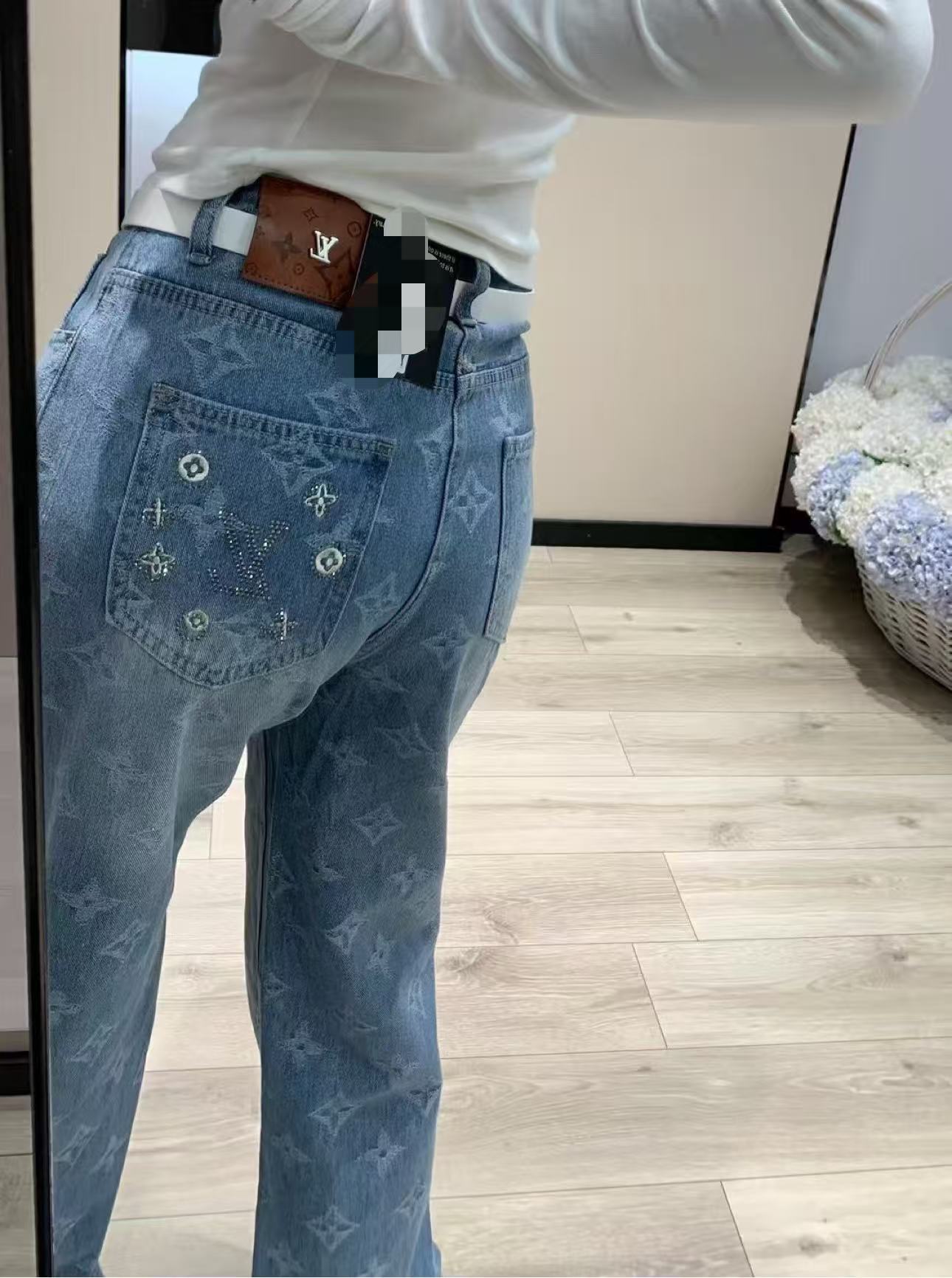 LVプリントジーンズ【50％割引+送料無料】