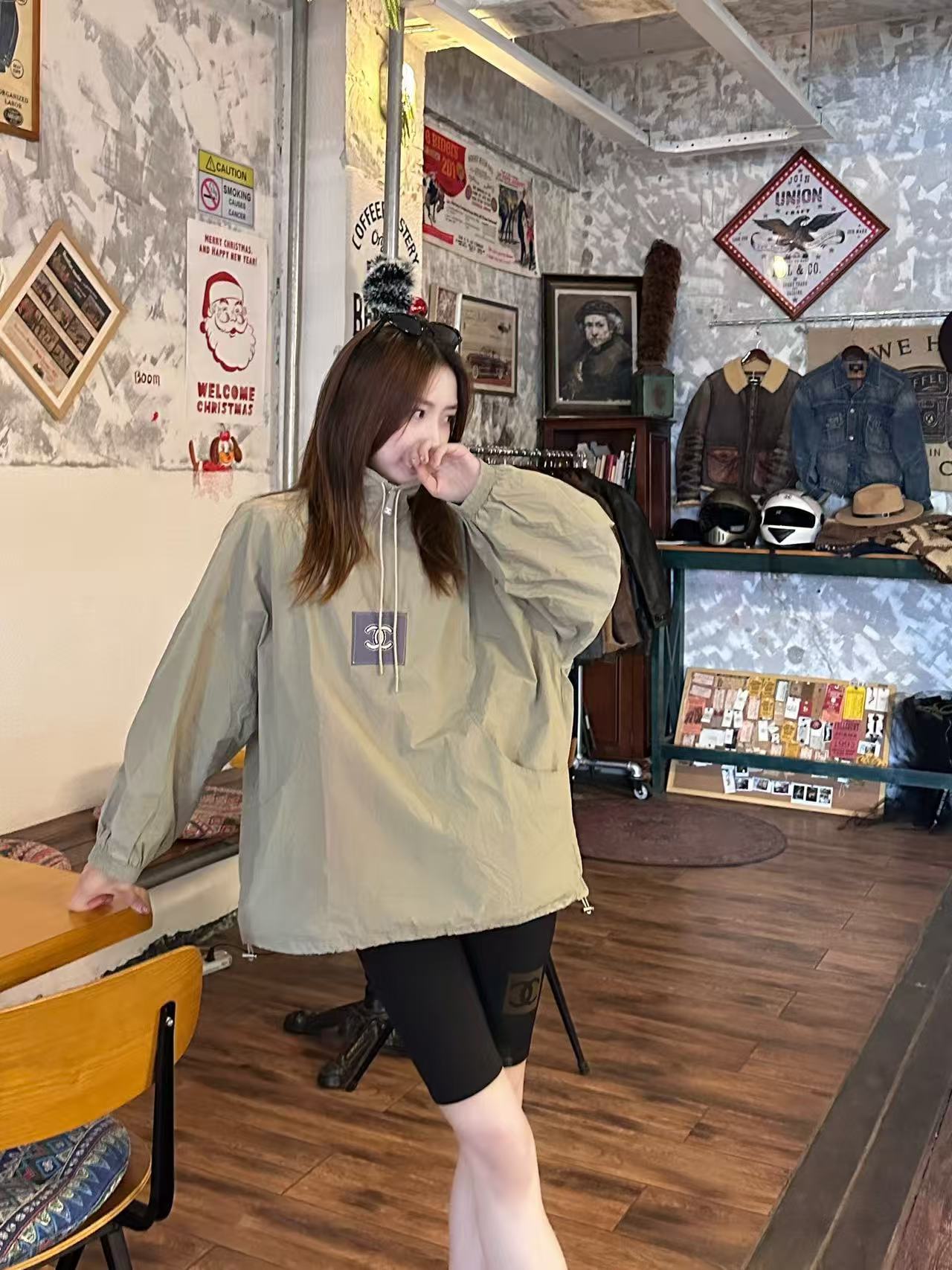 CHANE1 ダブルC ハーフジップジャケット【50％割引+送料無料】