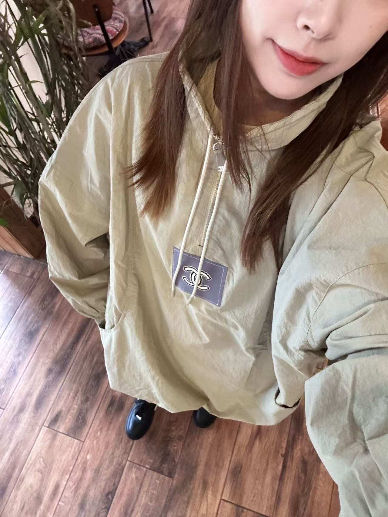 CHANE1 ダブルC ハーフジップジャケット【50％割引+送料無料】