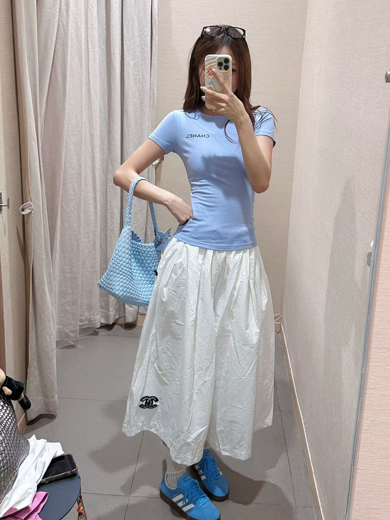 CHANE1 シンプルダブルCスカート【50％割引+送料無料】