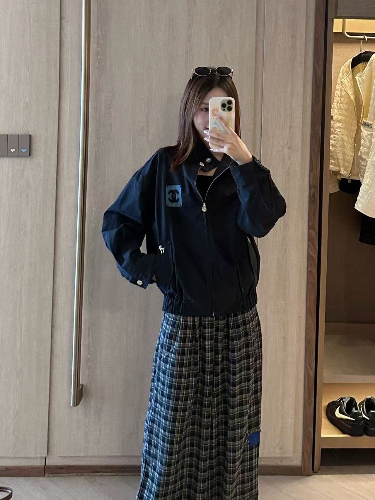 CHANE1 シンプルダブルCジッパージャケット【50％割引+送料無料】