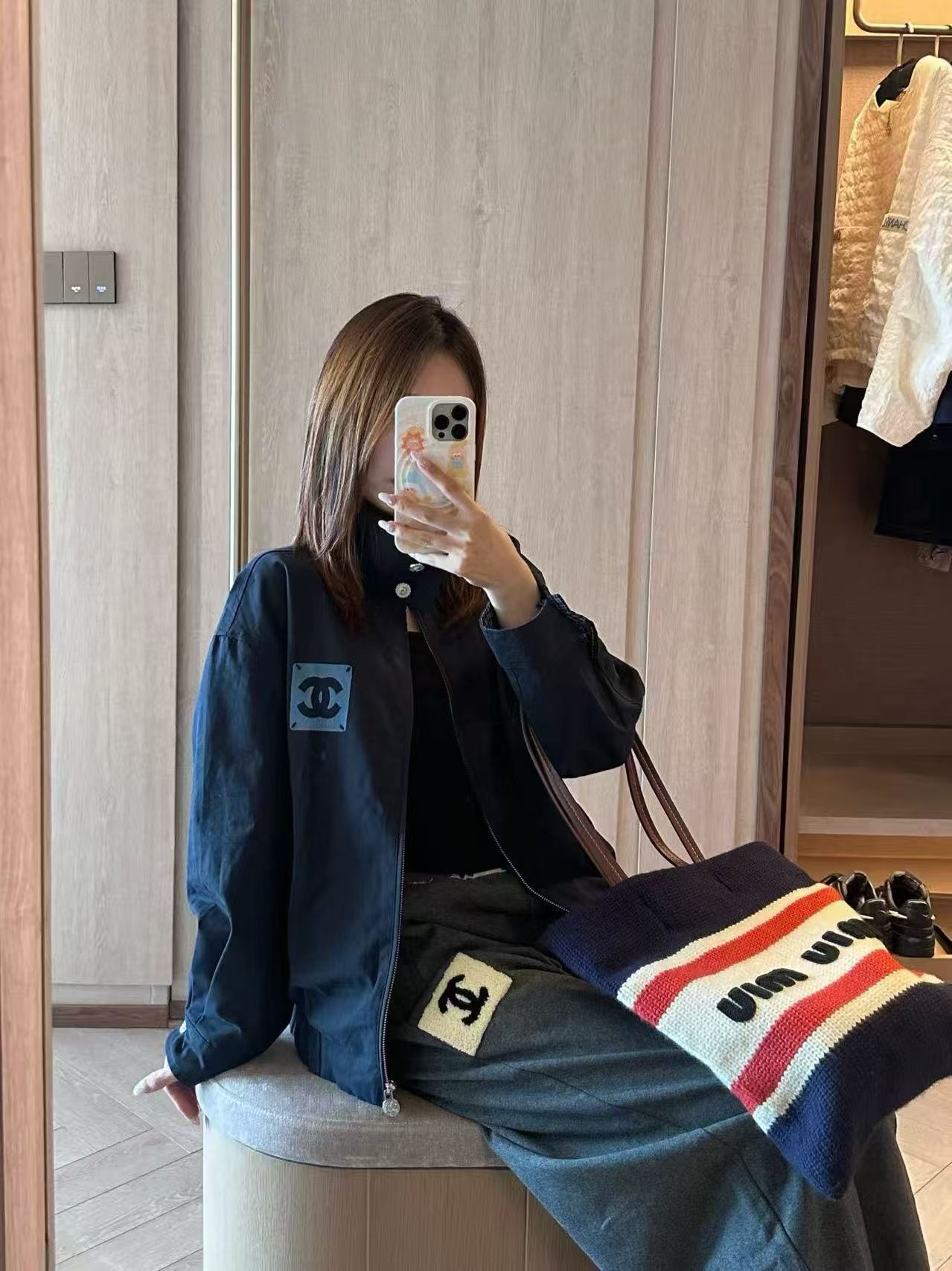 CHANE1 シンプルダブルCジッパージャケット【50％割引+送料無料】