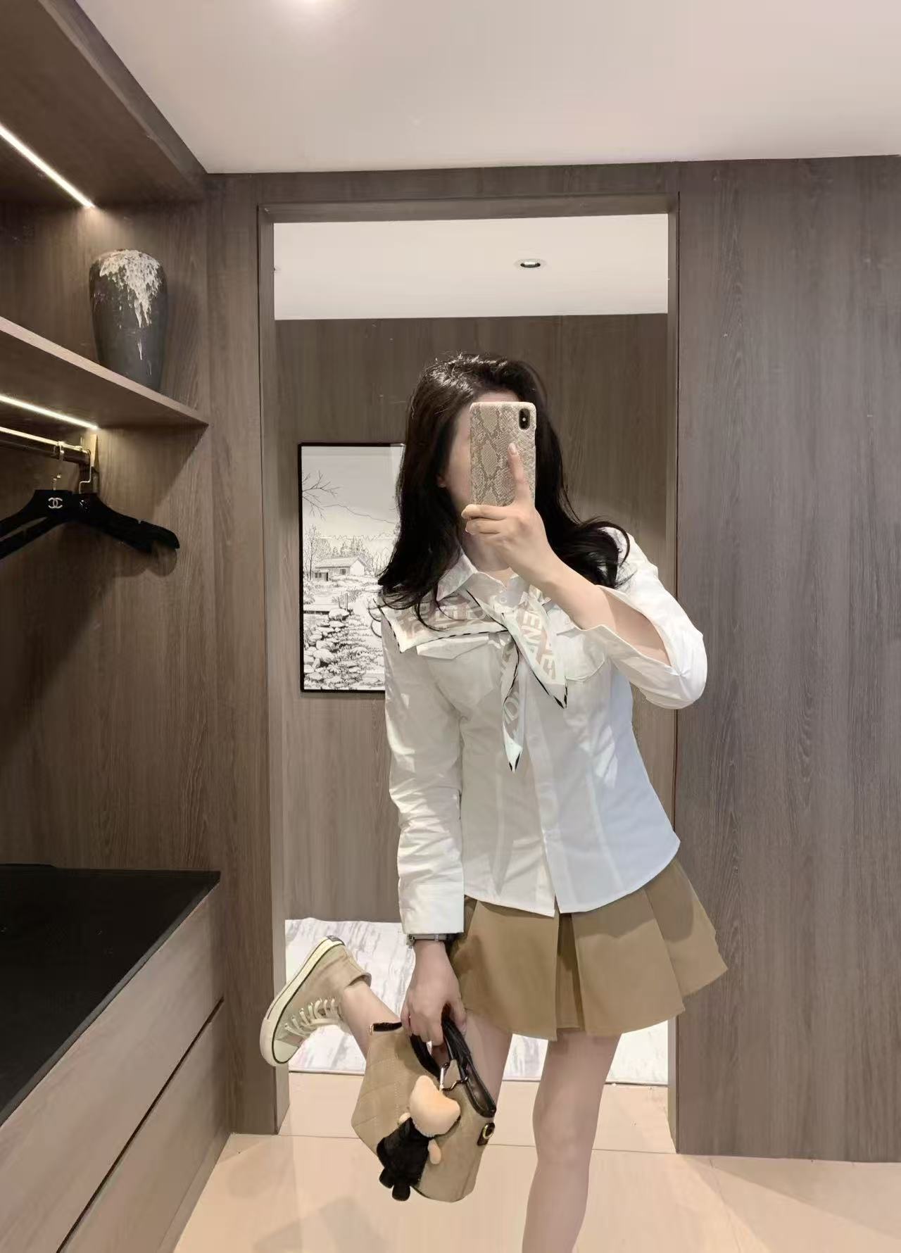 FEND1 スカーフシャツ【50％割引+送料無料】