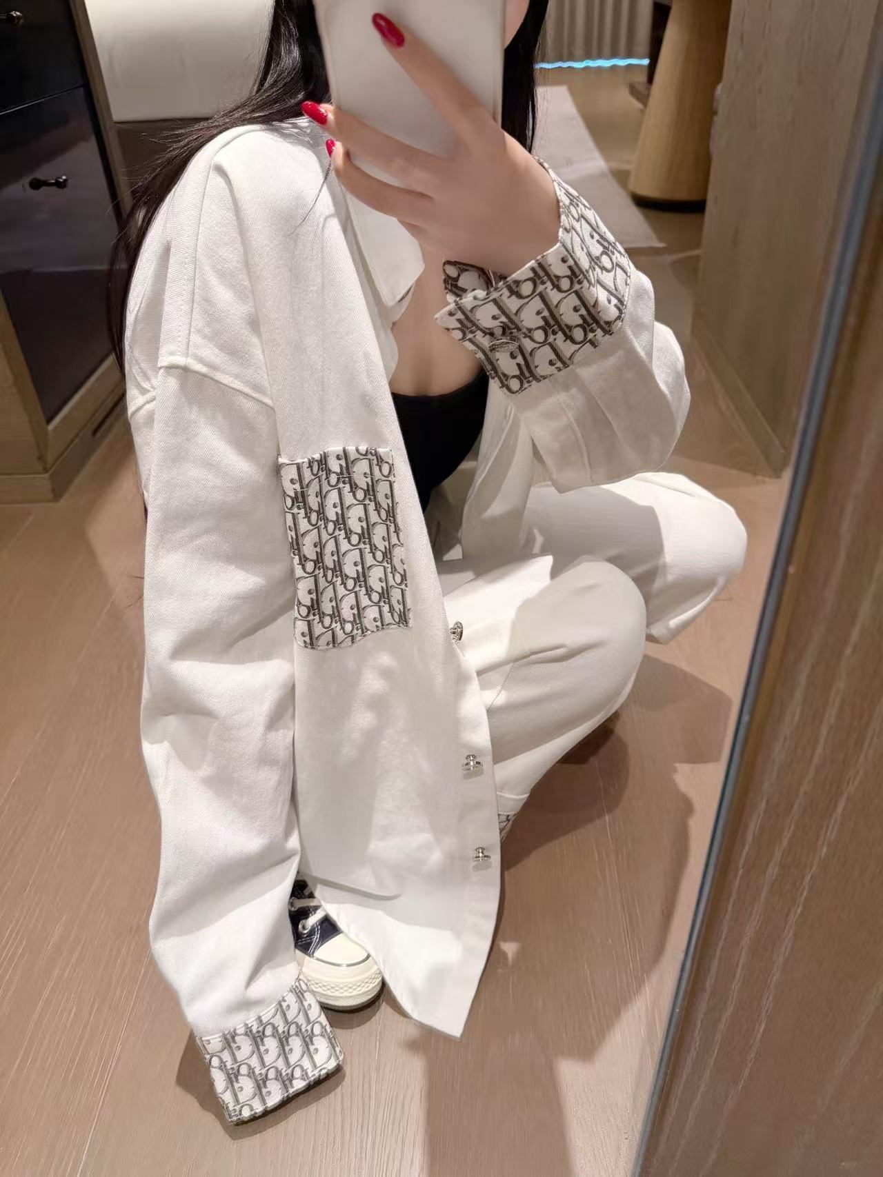 DIORのデニムジャケットとパンツのツーピースセット【50％割引+送料無料】