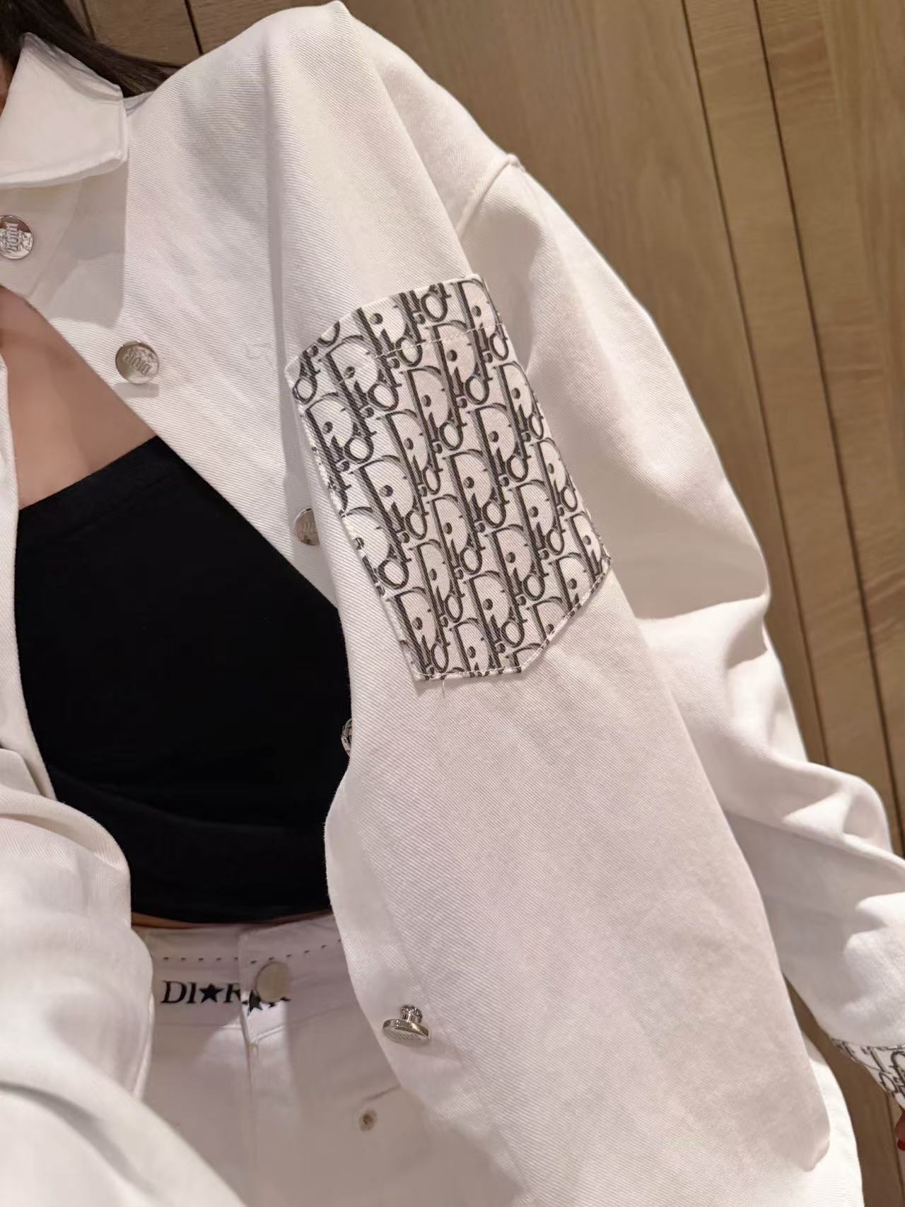 DIORのデニムジャケットとパンツのツーピースセット【50％割引+送料無料】