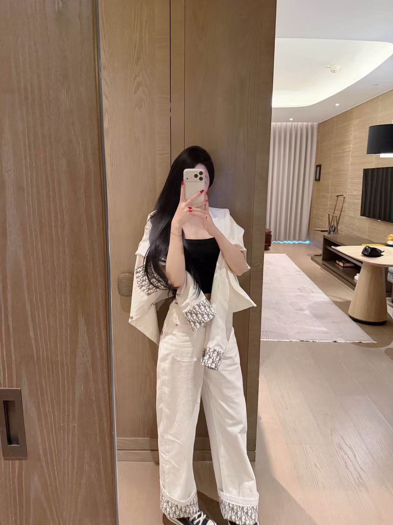 DIORのデニムジャケットとパンツのツーピースセット【50％割引+送料無料】