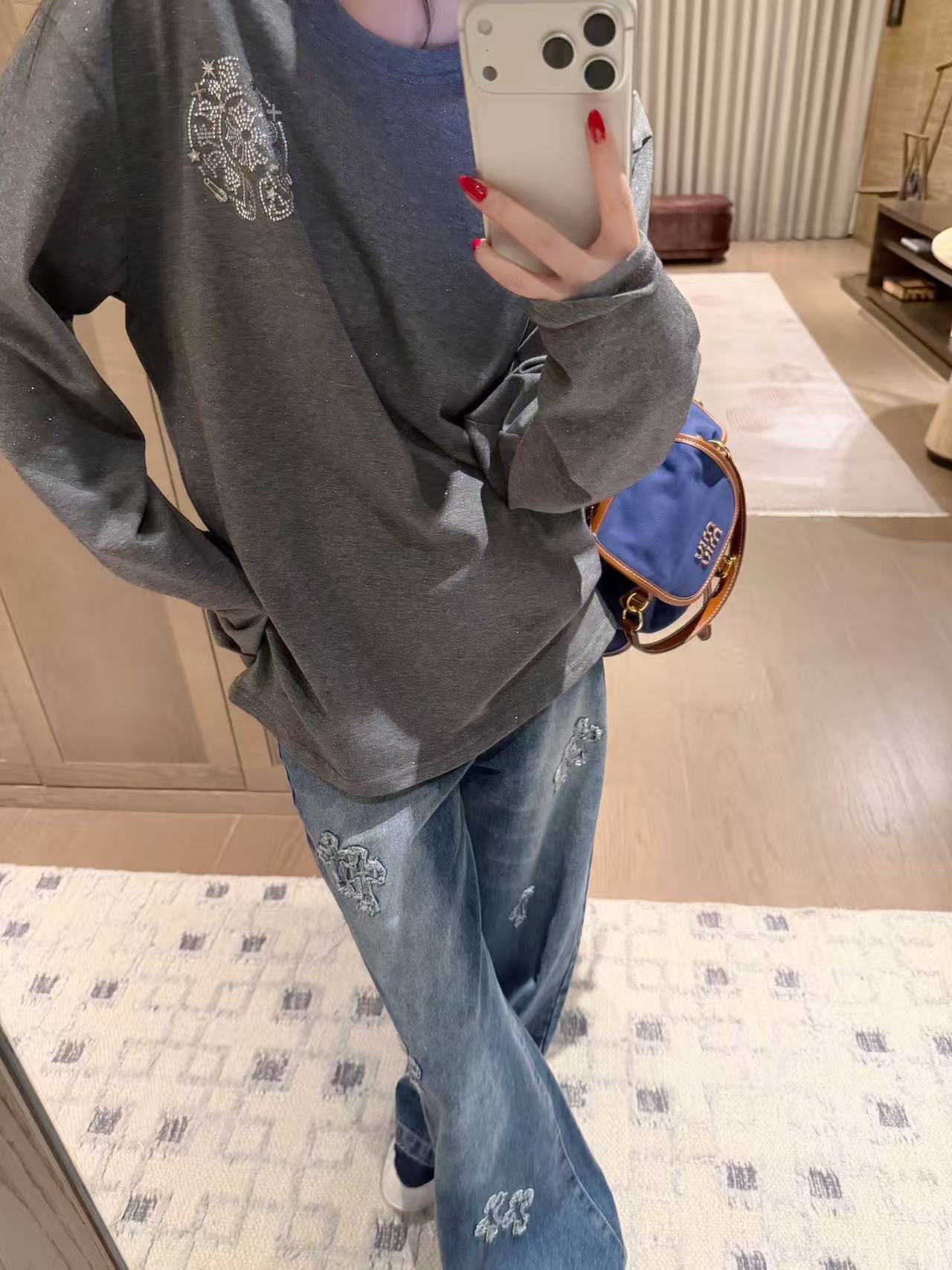 Chr0me HeartsラインストーンピンTシャツ【50％割引+送料無料】