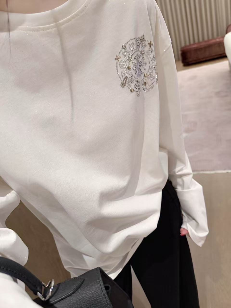 Chr0me HeartsラインストーンピンTシャツ【50％割引+送料無料】