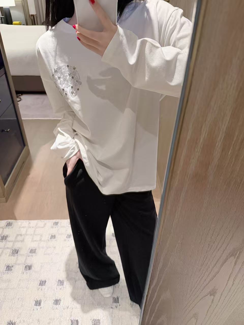 Chr0me HeartsラインストーンピンTシャツ【50％割引+送料無料】