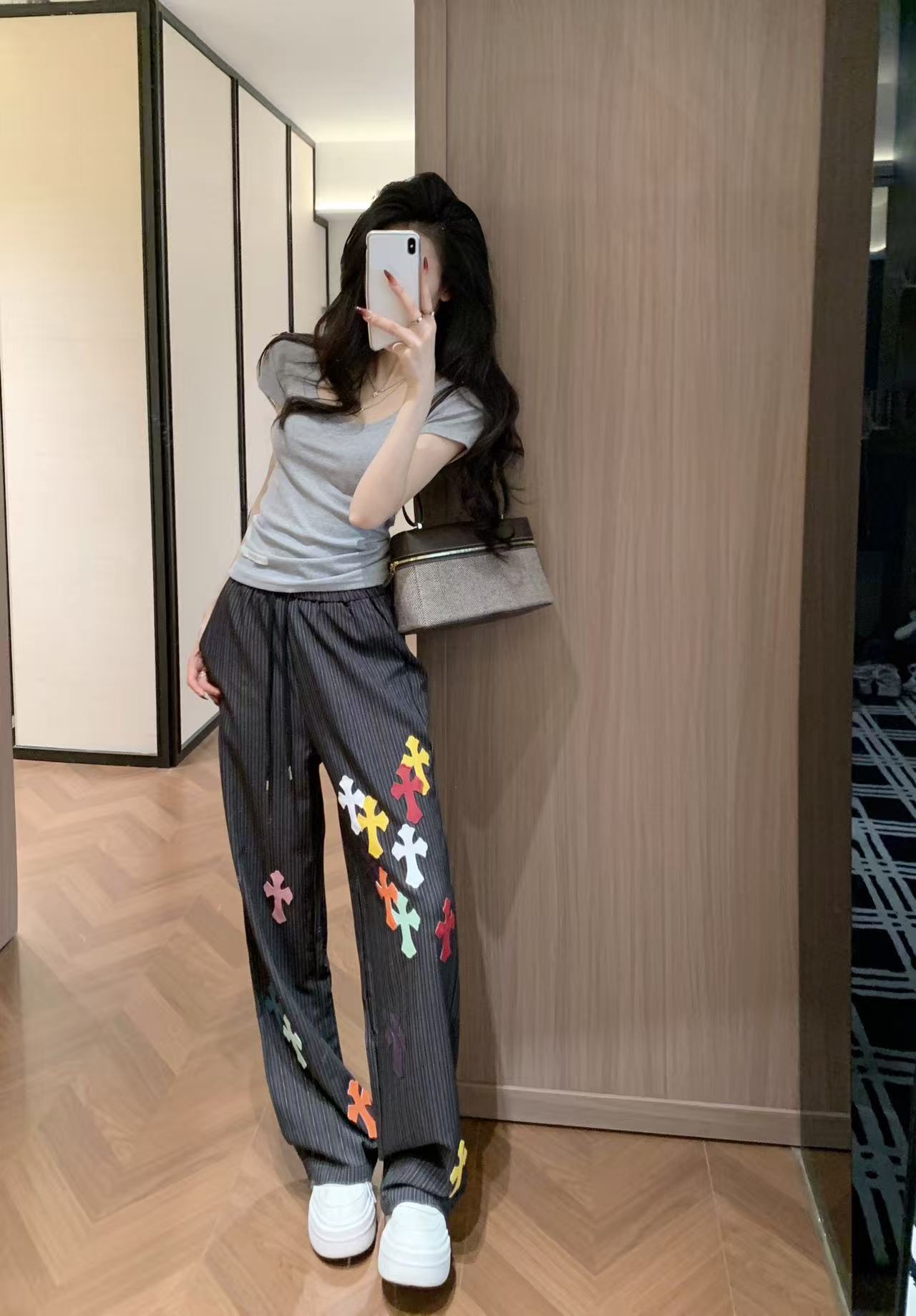 Chr0me Heartsカラフルなクロスラベルカジュアルパンツ【50％割引+送料無料】