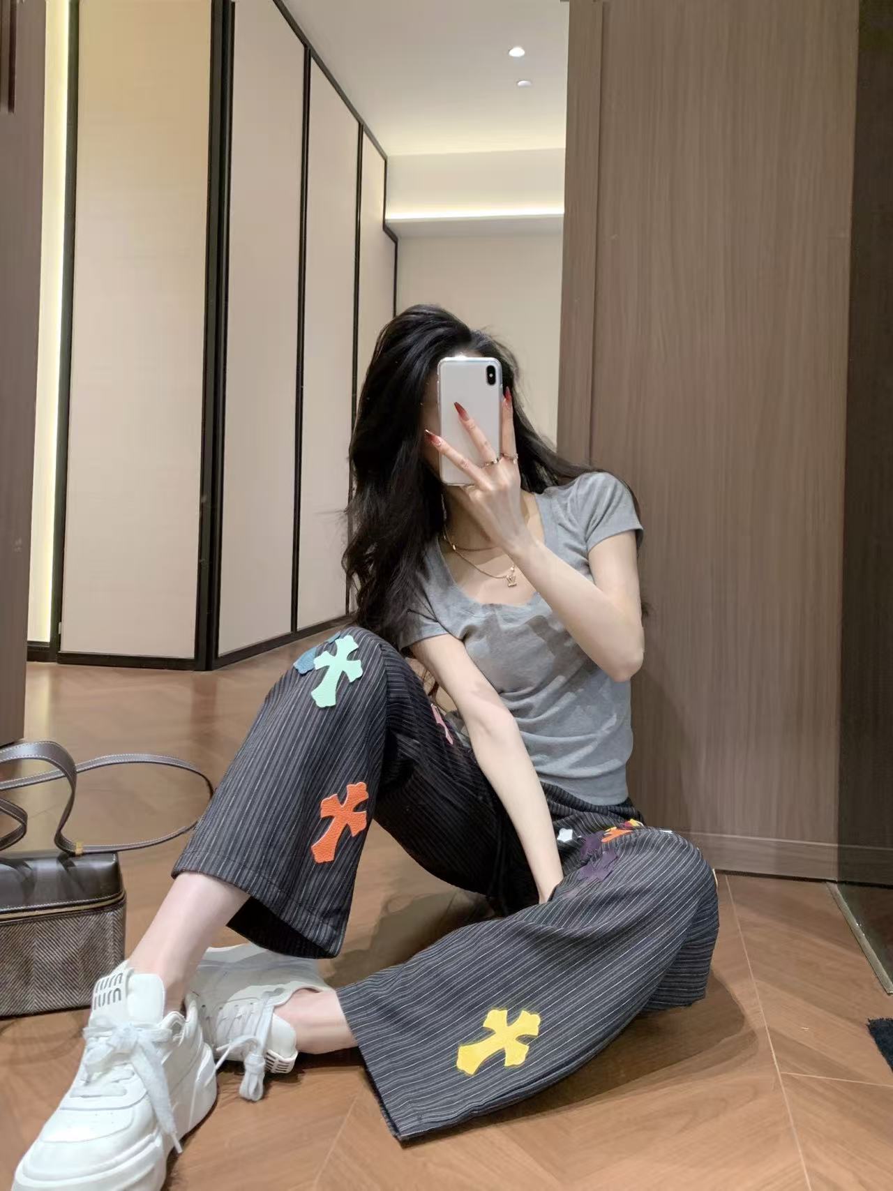 Chr0me Heartsカラフルなクロスラベルカジュアルパンツ【50％割引+送料無料】