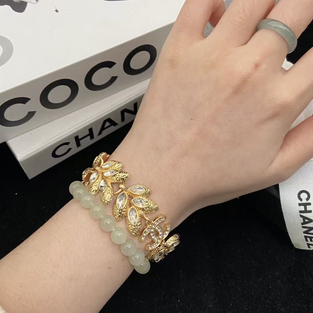 CHANE1 ダブルC ダイヤモンド ウィートイヤーブレスレット【50％割引+送料無料】