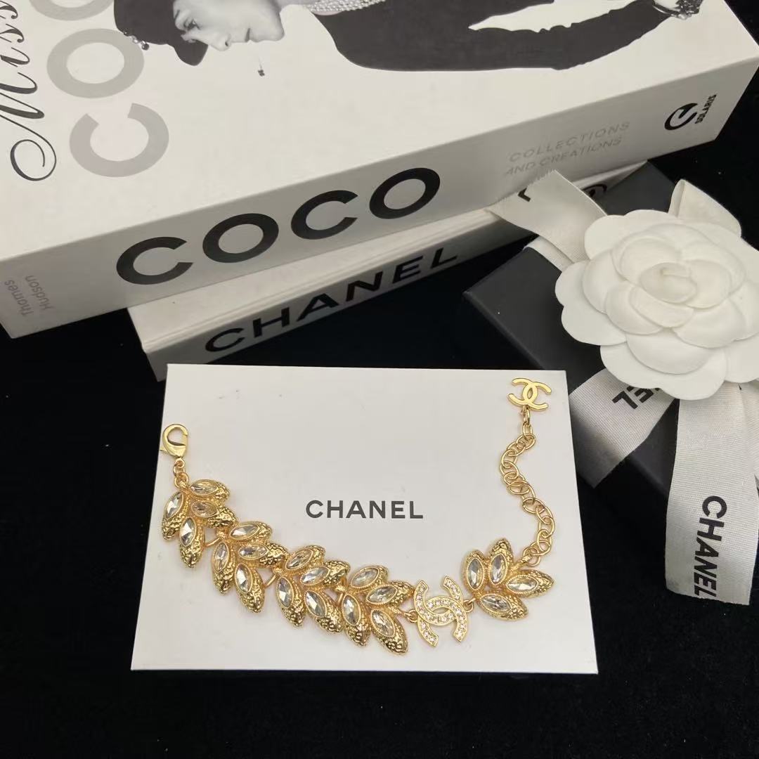 CHANE1 ダブルC ダイヤモンド ウィートイヤーブレスレット【50％割引+送料無料】