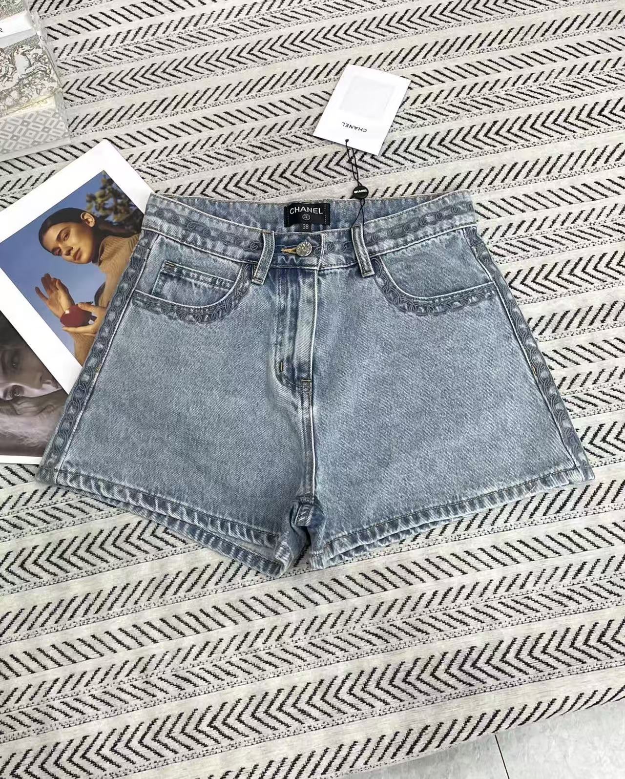 CHANE1 シンプルデニムショートパンツ【50％割引+送料無料】