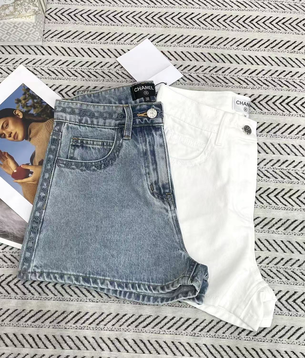 CHANE1 シンプルデニムショートパンツ【50％割引+送料無料】