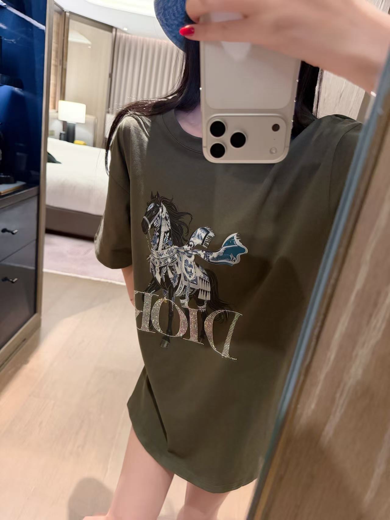 DIOR ポニーレターTシャツ【50％割引+送料無料】