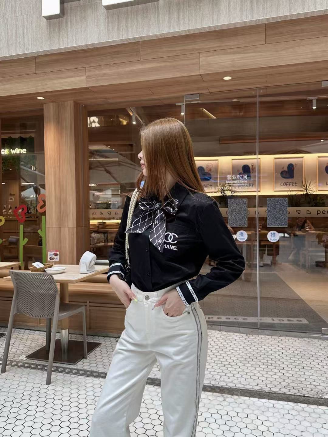 CHANE1 ダブルC タイウエストシャツ【50％割引+送料無料】