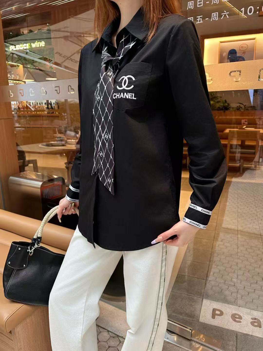 CHANE1 ダブルC タイウエストシャツ【50％割引+送料無料】