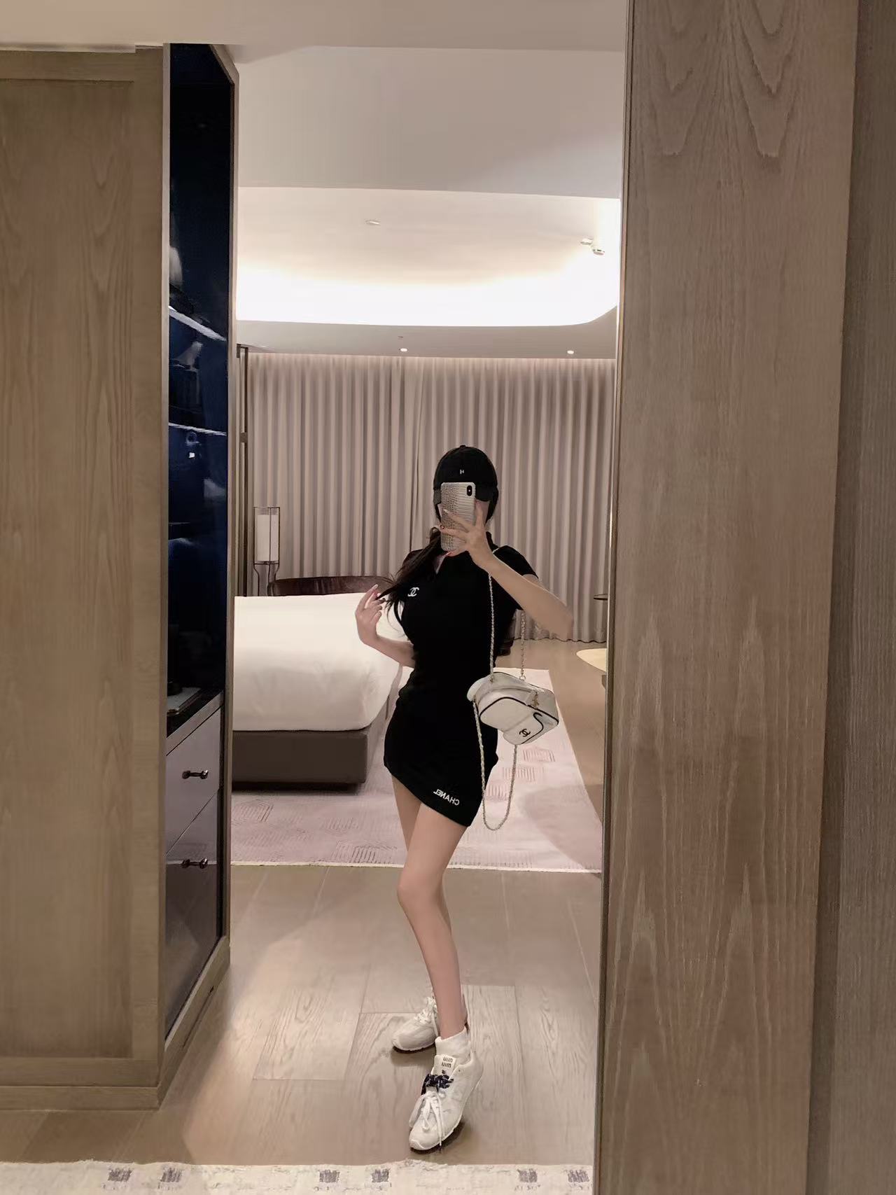 CHANE1 ダブルC 半袖ドレス【50％割引+送料無料】