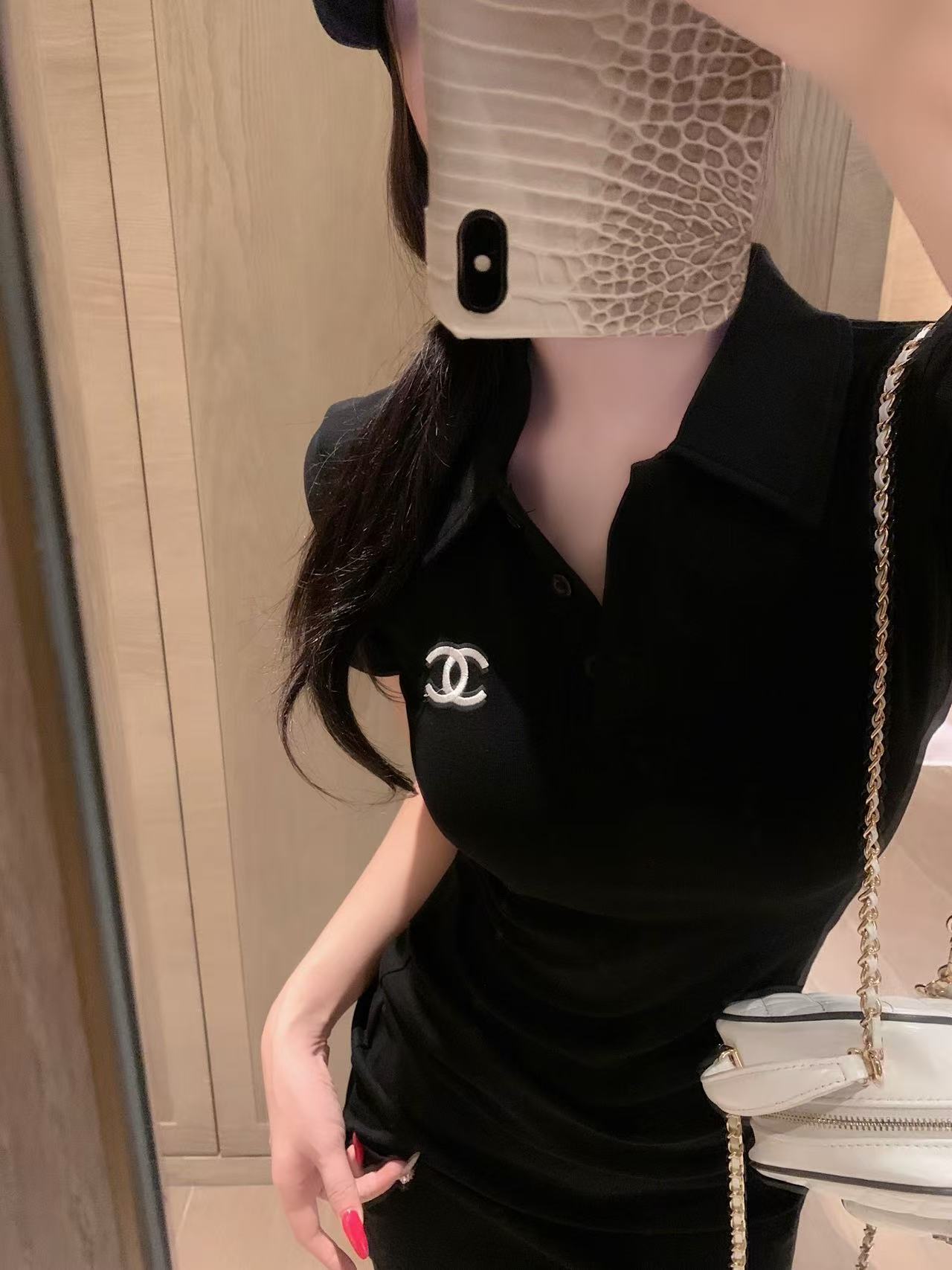 CHANE1 ダブルC 半袖ドレス【50％割引+送料無料】