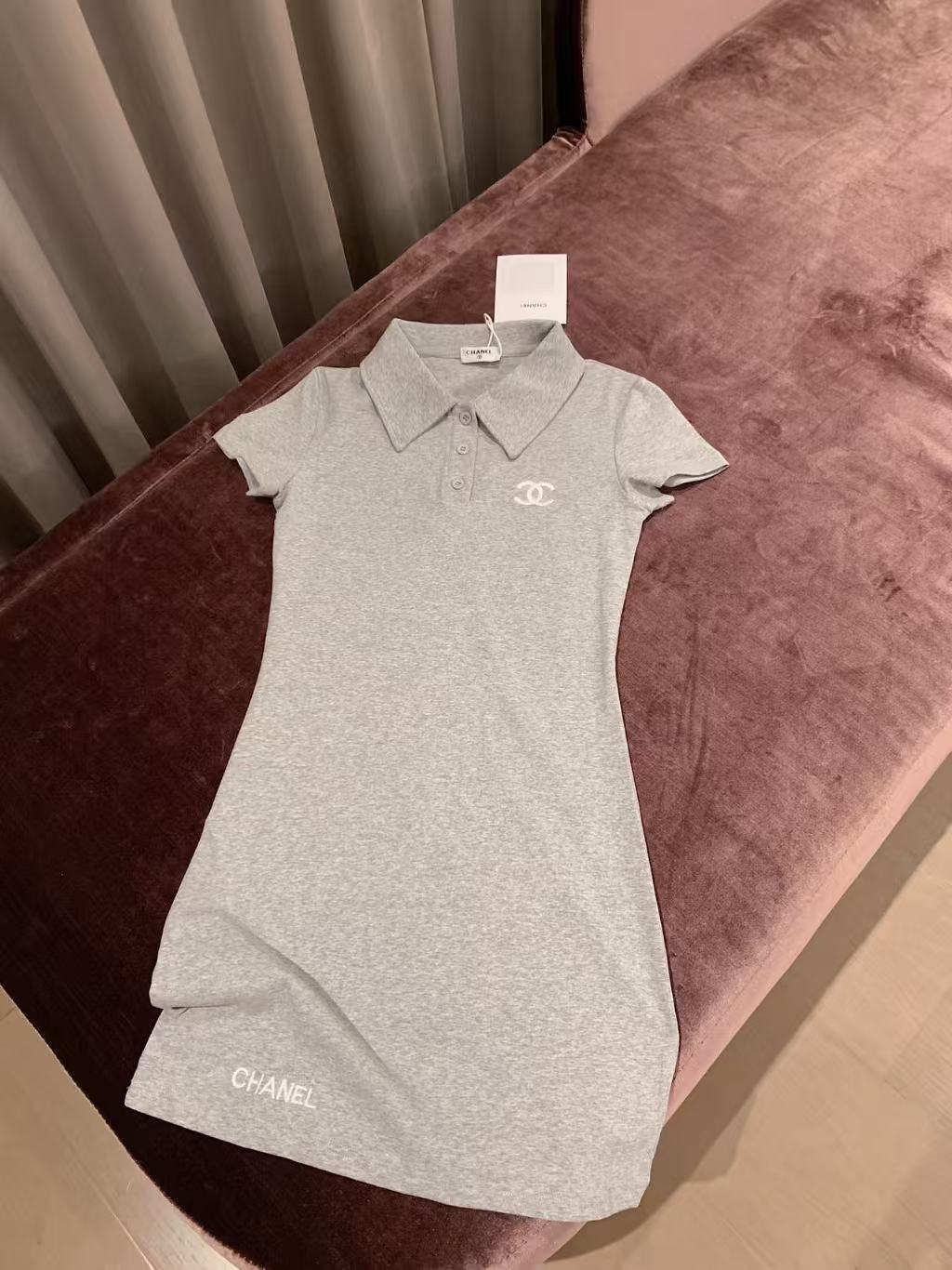 CHANE1 ダブルC 半袖ドレス【50％割引+送料無料】