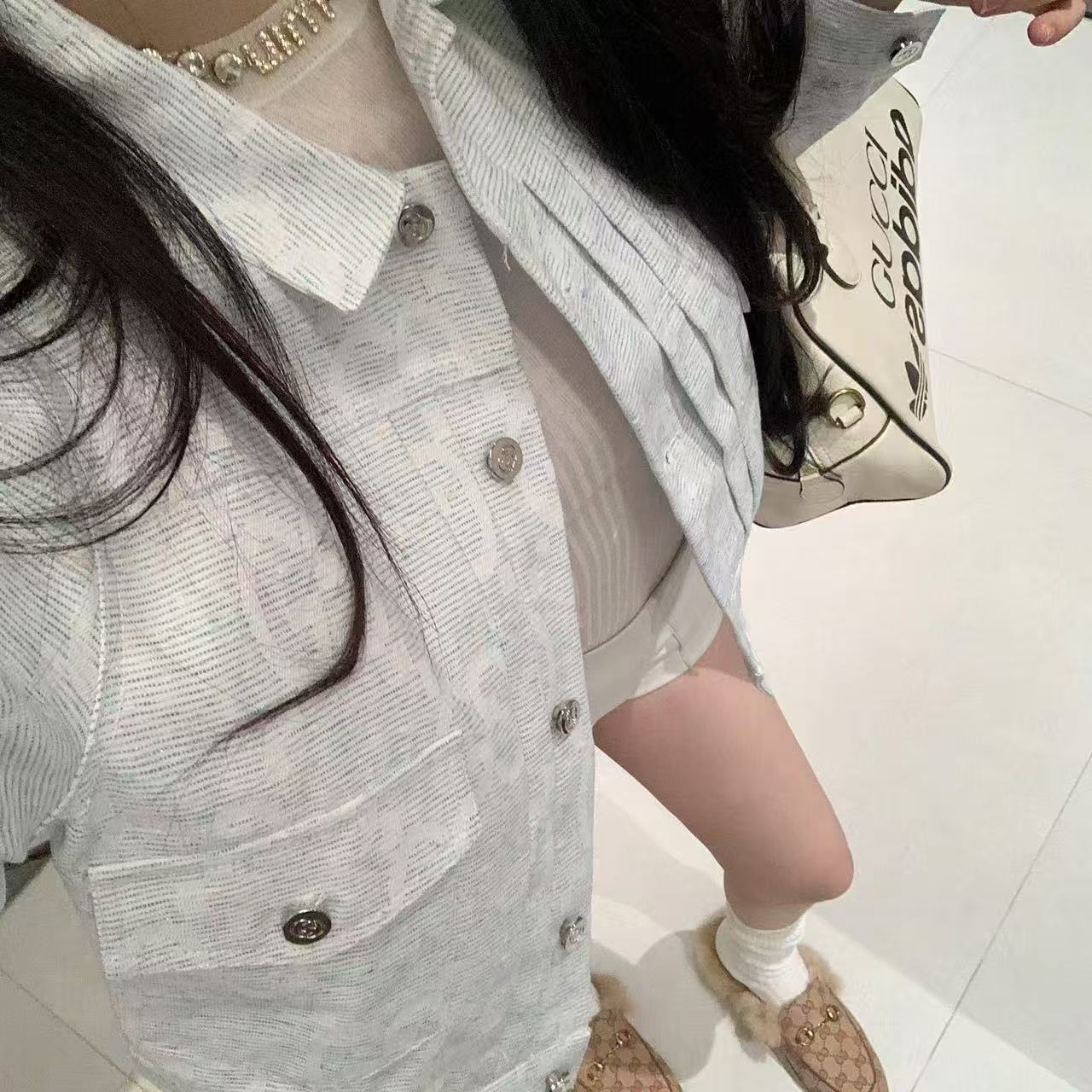 GUCC1 ジャカードデニムジャケット【50％割引+送料無料】