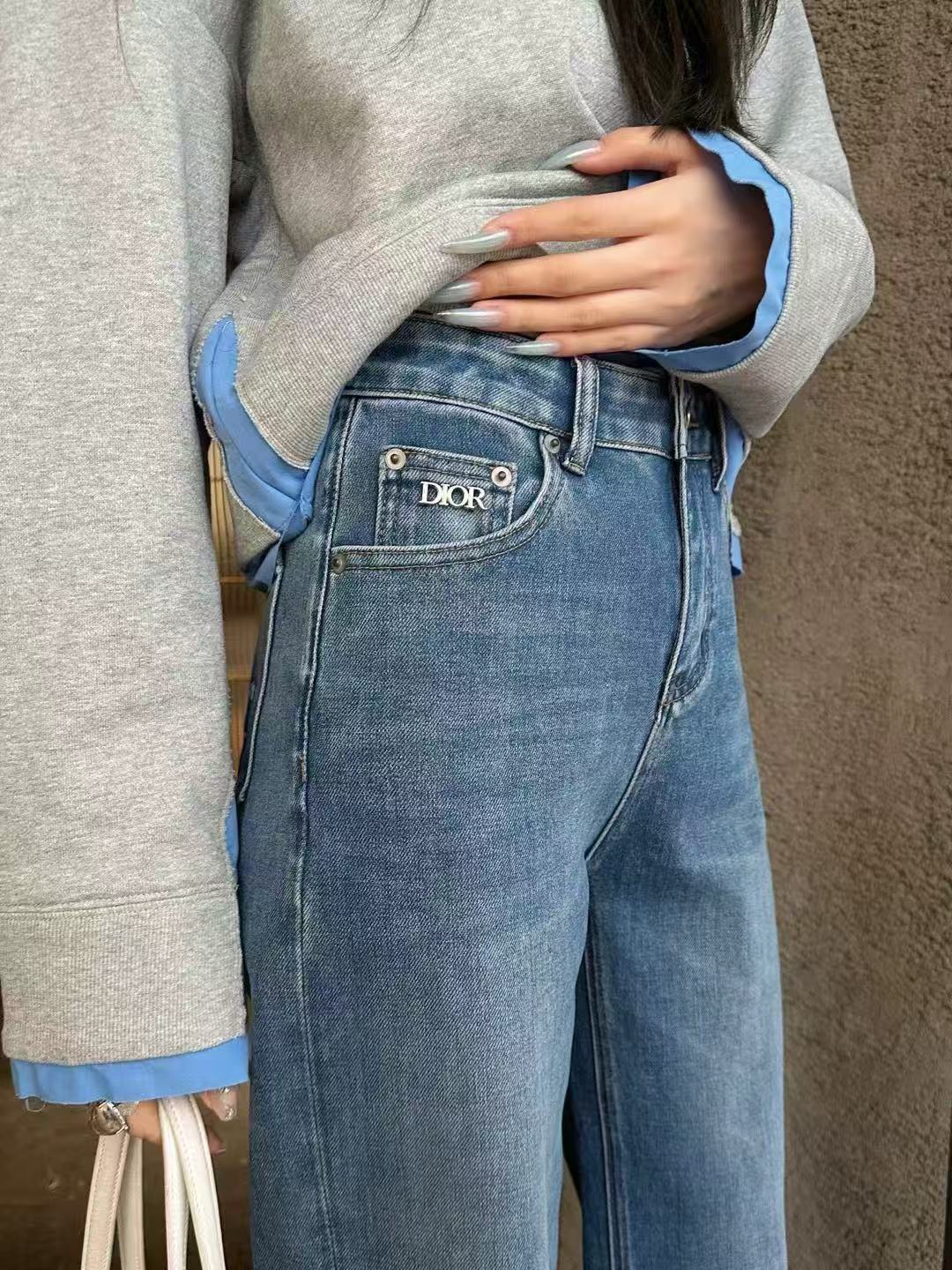 DIOR高品質刺繍 レター ジーンズ【50％割引+送料無料】【50％割引+送料無料】