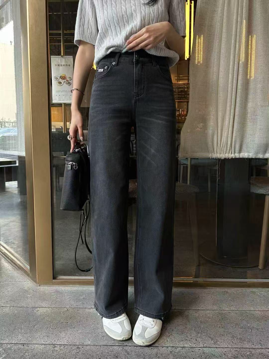 DIOR高品質刺繍 レター ジーンズ【50％割引+送料無料】【50％割引+送料無料】