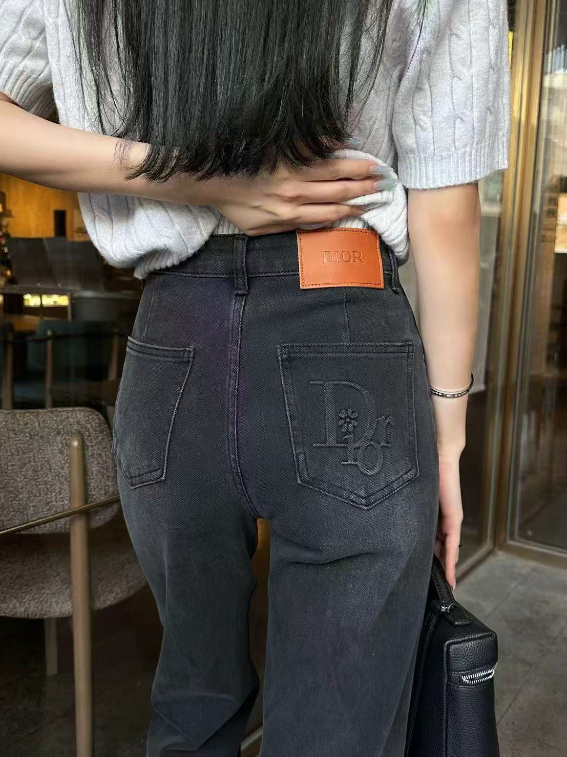 DIOR高品質刺繍 レター ジーンズ【50％割引+送料無料】【50％割引+送料無料】