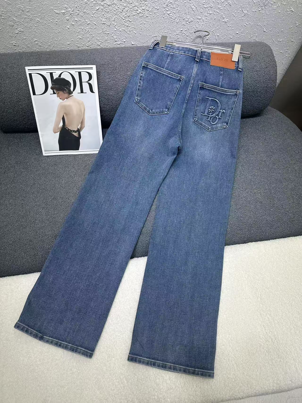 DIOR高品質刺繍 レター ジーンズ【50％割引+送料無料】【50％割引+送料無料】