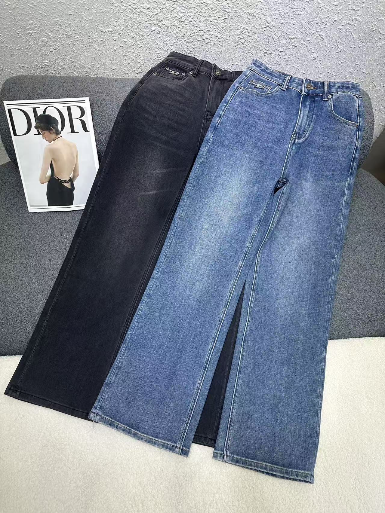 DIOR高品質刺繍 レター ジーンズ【50％割引+送料無料】【50％割引+送料無料】
