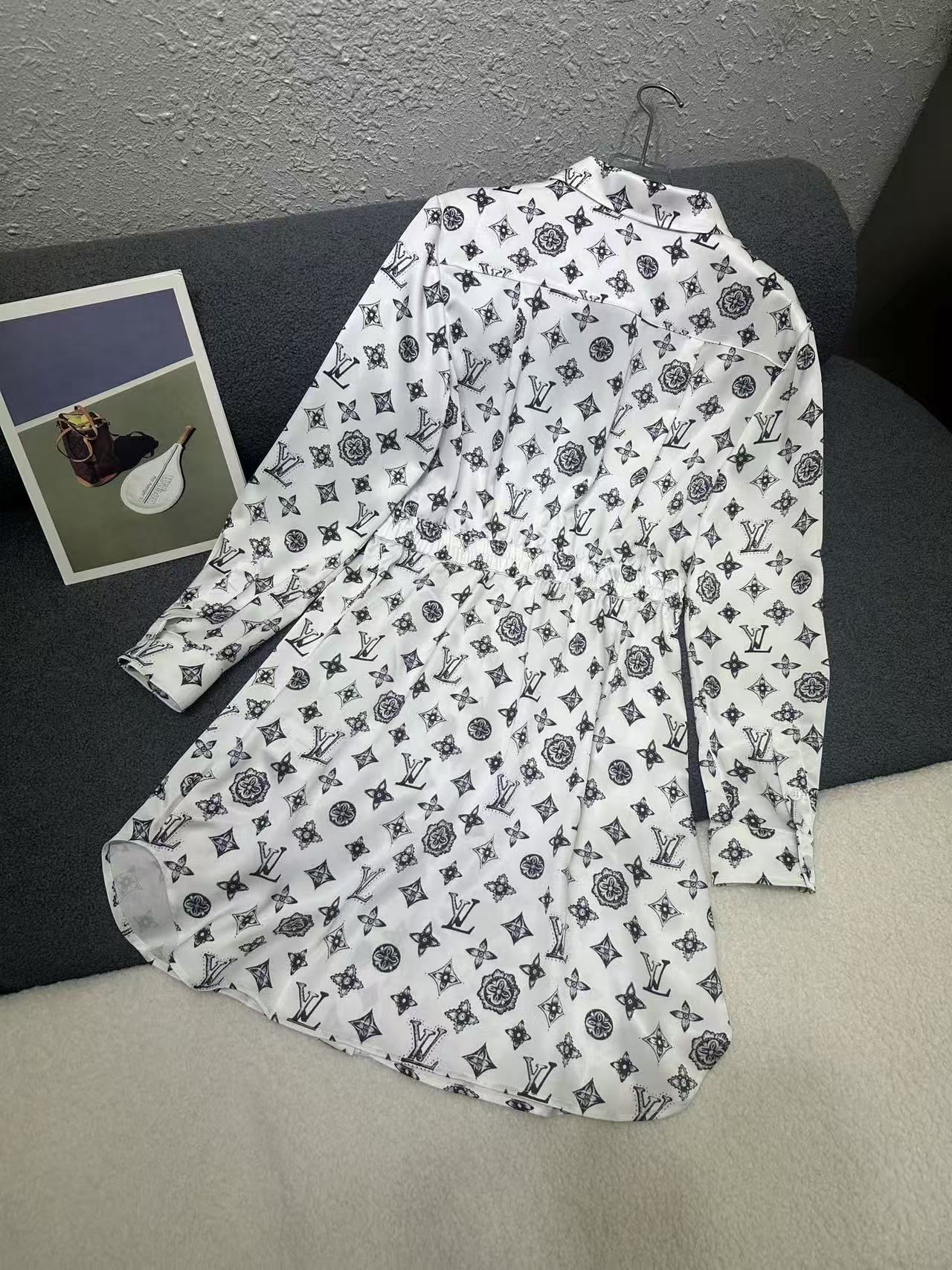 LVの高品質四つ葉のクローバープリントドレス【50％割引+送料無料】